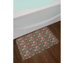 Romantic Roses and Dragonfly Bath Mat