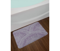 Oriental Themed Round Motif Bath Mat