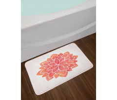 Pattern Lotus Illustration Bath Mat