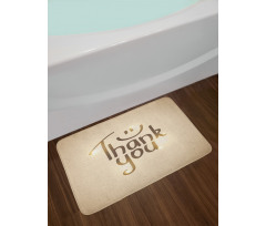 Simple Words Smiling Sign Bath Mat