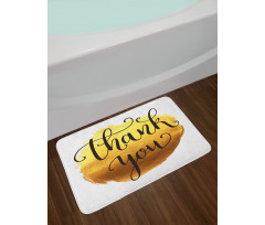 Golden Yellow Round Paint Bath Mat