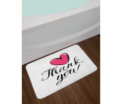 Heart in Bold Love Doodle Bath Mat