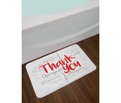 Appreciation Merci Danke Bath Mat