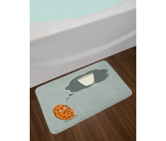 Cookie Dreaming of Milk Bath Mat