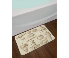 Pieces of Cake Creamy Doodle Bath Mat