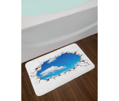 Clouds Scene from Crack Modern Bath Mat