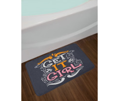 Get It Girl Typography Bath Mat