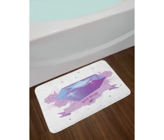 Wording with Diamond Bath Mat