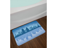 Reflection Cityscape Bath Mat