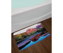 Majestic Cliffs Dawn Photo Bath Mat