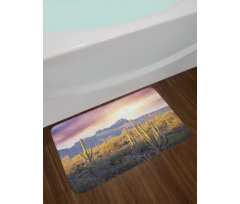 Saguaro Cactus and Mountain Bath Mat