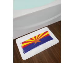 Grunge Design State Flag Bath Mat