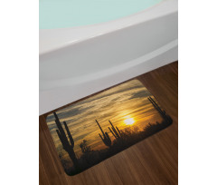 Horizon Skyline and Cactus Bath Mat