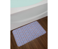 Vintage Floral Rhombuses Bath Mat