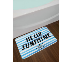 Typographic Stripes Bath Mat