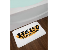 Funny Hand Lettering Bath Mat