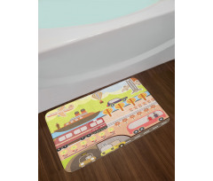 Train Ship Airplane Bus Bath Mat