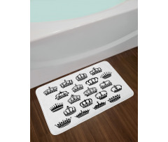 Royal Medieval Crowns Vintage Bath Mat