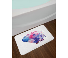 Watercolor Splash Abstract Bath Mat