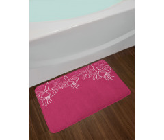 Floral Summer Time Blossoms Bath Mat