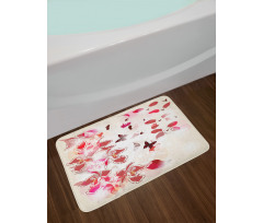 Orchids Butterflies Tropic Bath Mat