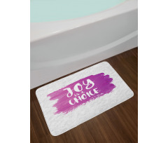 Joy is a Choice Words Art Bath Mat