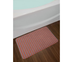 Illustrated Abstract Tiles Bath Mat