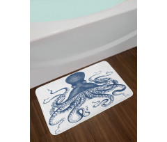 Grunge Sea Creature Bath Mat