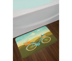 Camping Picnic Themed Bike Bath Mat