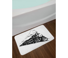 Retro Steam Locomotive Bath Mat