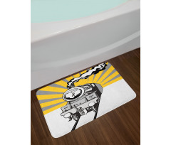 Locomotive Sunburst Effect Bath Mat