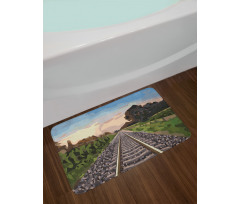 Stones and Road Tracks Bath Mat