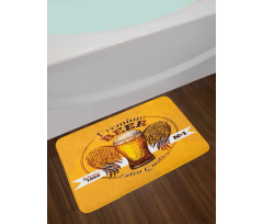 Premium Beer Grunge Graphic Bath Mat