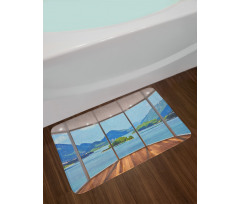 Beach Seaside Hills Window Bath Mat