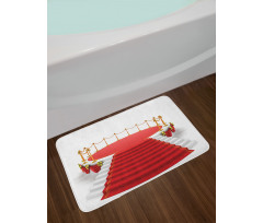 Round Stage with Stairs Bath Mat