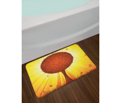 Fantasy Stripes Butterflies Bath Mat