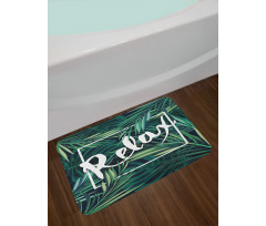 Hawaiian Fern Leaves Design Bath Mat