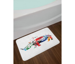 Musical Notes Animal Bath Mat