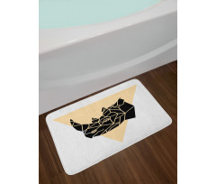 Angular Animal Design Graphic Bath Mat