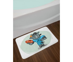 Animal with Jersey and Ball Bath Mat