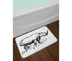 Animal with Paint Splashes Bath Mat