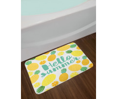 Pineapples and Fruits Bath Mat