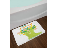 Green Tone Garden Boot Bath Mat