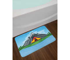 Camping Cartoon Bath Mat