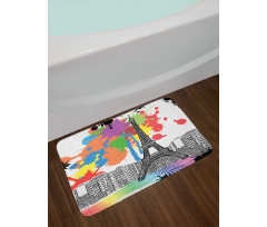 Splashing Spots Eiffel Tower Bath Mat