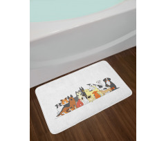 Husky and Jack Russel Terrier Bath Mat