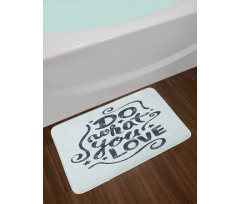 Lettering Blue Grunge Star Bath Mat