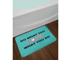 Starburst Lines with Phrase Bath Mat