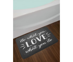 Hand Lettering Typography Bath Mat