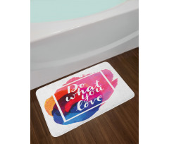 Contemporary Theme Love Work Bath Mat